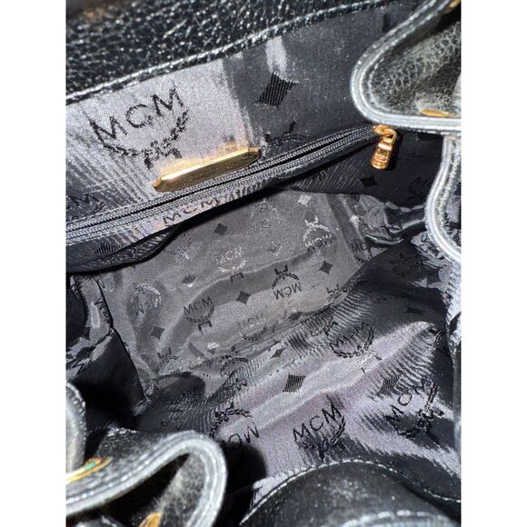 EUC MCM Leather Backpack in Black main image 6